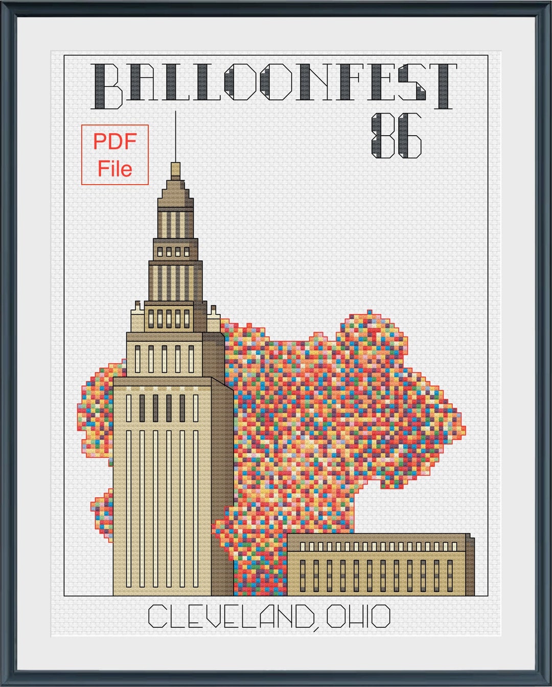Balloonfest 86 Counted Cross Stitch Pattern - Etsy