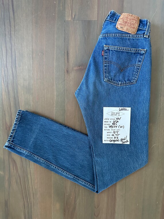Levi's 501XX Vintage 1990 Made In USA - Taille 38, Coupe Droite, Boutons, Occasion Très Bon état