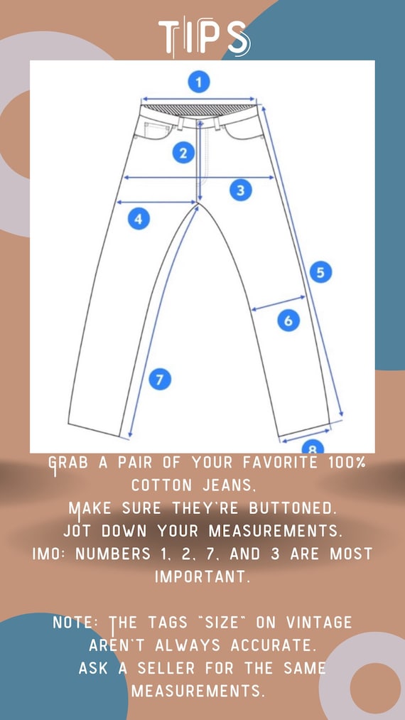 Vintage levi's fit guide sale