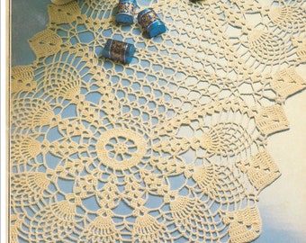 Vintage Crochet Doily Pattern ~ Double Feature Centerpiece ~ Instant Download ~ PDF Pattern ~ Written Instructions and Diagram