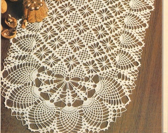 Long Oval Runner ~ Vintage Crochet Doily Pattern ~ Instant Download ~ PDF Pattern ~ Written Instructions and Diagram