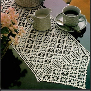 Cobweb Table Runner - Vintage Crochet Dresser Scarf - Wall Hanging - Instant Download - PDF Pattern - Written Instructions & Diagram