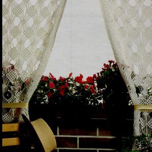 Cobweb Curtain Pattern - Vintage Crochet Patterns - Instant Download - PDF Pattern - Written Instructions and Diagram