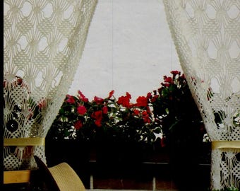 Cobweb Curtain Pattern - Vintage Crochet Patterns - Instant Download - PDF Pattern - Written Instructions and Diagram