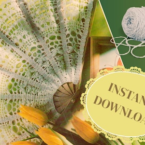 Flutter Fan - Vintage Crochet Patterns - Instant Download - PDF Pattern - Written Instructions and Diagram