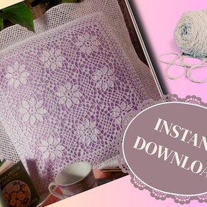 Vintage Nantucket Crochet Pillow Pattern: Doily Design (PDF Download)