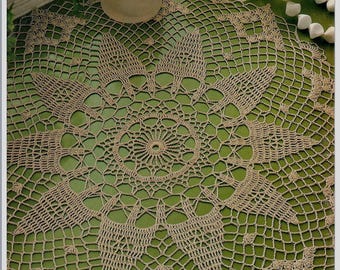 Patrón de tapete de crochet vintage Aster ~ Descarga instantánea ~ Patrón en PDF ~ Instrucciones escritas y diagrama