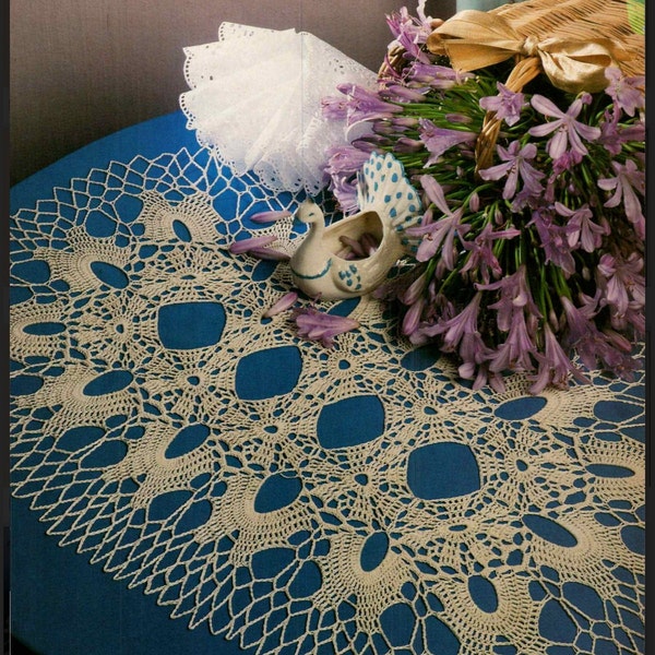 Open Spaces Table Mat Pattern - Vintage Crochet Patterns - Instant Download - PDF Pattern - Written Instructions and Diagram