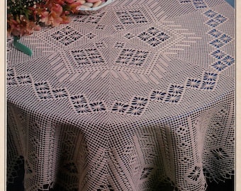 Mantel de recepción - Patrón de mantel vintage de crochet - Descarga instantánea ~ Patrón en PDF ~ Instrucciones y diagrama
