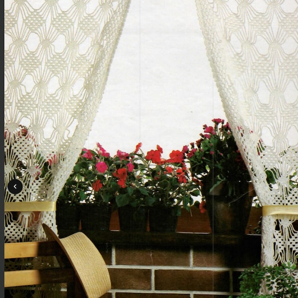 Cobweb Curtain Pattern - Vintage Crochet Patterns - Instant Download - PDF Pattern - Written Instructions and Diagram