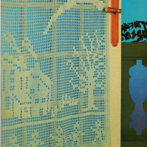 Vtg Country Life Filet Door Curtain PDF Pattern ~ Wedding Backdrop ~ Photo Background ~ Instant Download ~ Written Instructions and Diagram