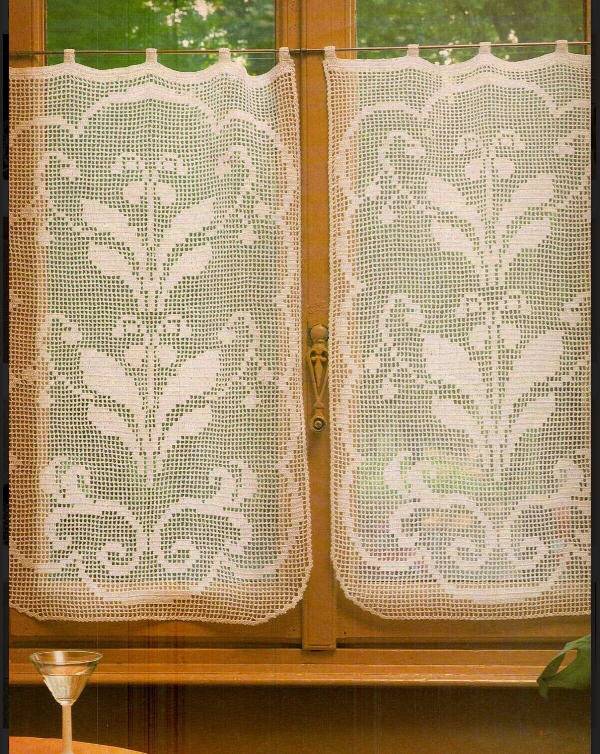 Filet Cafe Curtain Pattern - Vintage Crochet Patterns - Instant Download - PDF Pattern - Written Instructions and Diagram