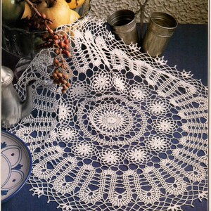 Bruges Lace Doily - Vintage Crochet Doily Pattern - Instant Download - PDF Pattern - Written Instructions and Diagram