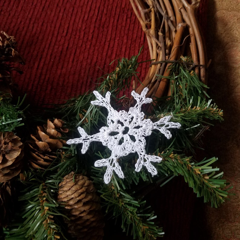 Five Crochet Snowflake Patterns Quick and Easy Snowflake Etsy