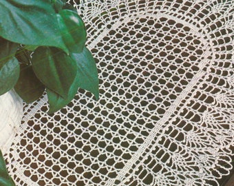 Oval Centerpiece ~ Vintage Crochet Doily Pattern ~ Instant Download ~ PDF Pattern ~ Written Instructions and Diagram