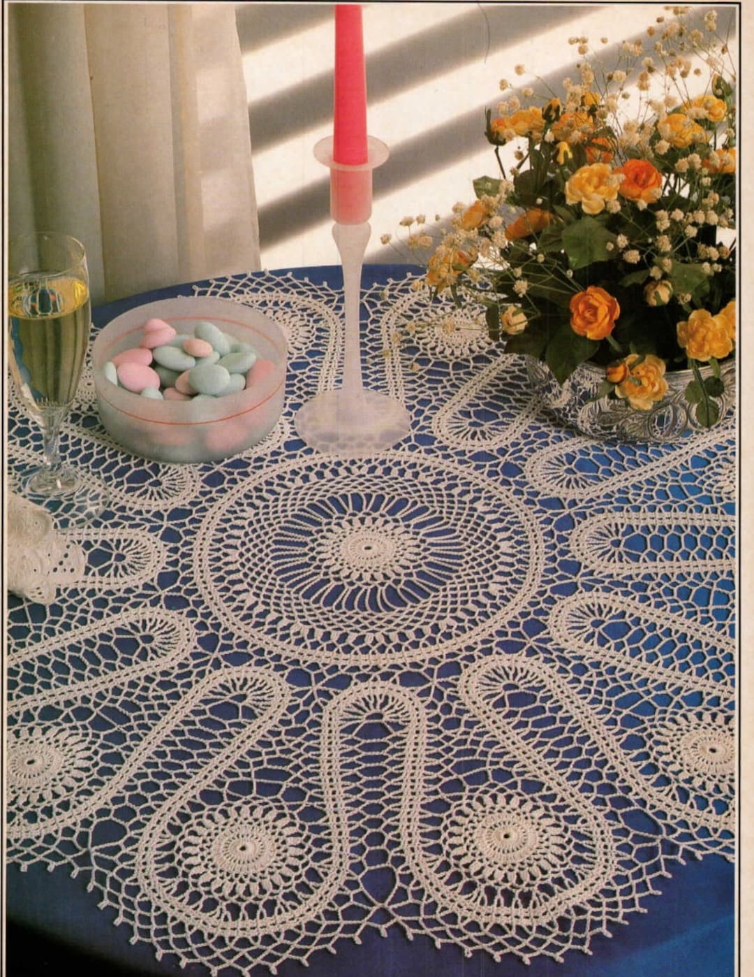 Vintage Bruges Lace Centerpiece Crochet Pattern (PDF Download) - Etsy