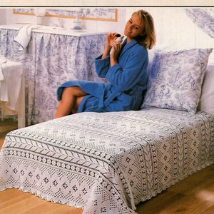 Couvre-lit l'heure de la sieste ~ couvre-lit au crochet vintage ~ couvre-lit ~ téléchargement immédiat ~ patron PDF ~ instructions écrites et schéma