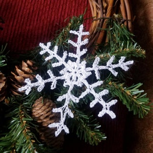 Two Round Crochet Snowflake Pattern - Quick and Easy Snowflake Pattern - Crochet Christmas Gift