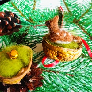 Nuss, gefilztes Reh, Adventskalender, Nikolausstiefel, Wichteln, Weihnachten,