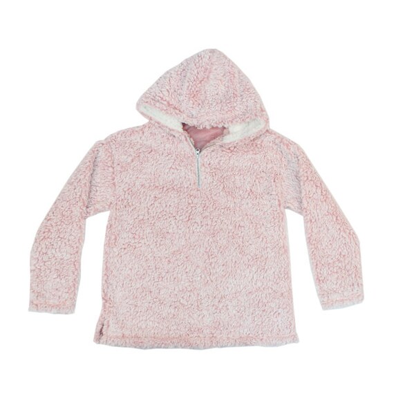 pink sherpa lined hoodie