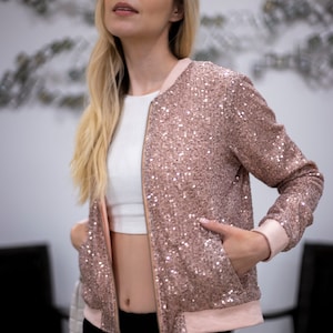 Sequin Cotton Bomber Jacket/Club Dance Party image 10