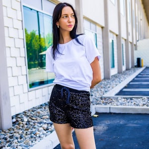 Sequin Decor Shorts