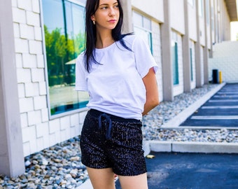 Sequin Decor Shorts