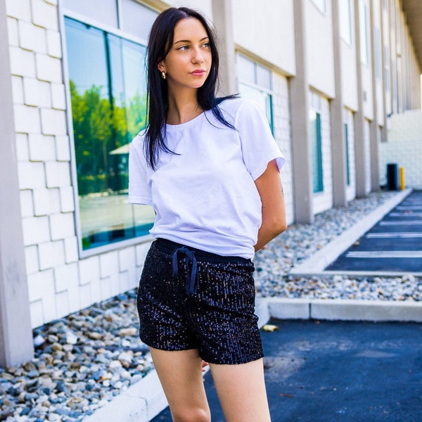 Green Sequin Shorts Etsy