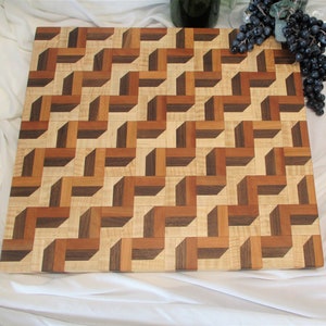 Statement Piece: Handcrafted 3D Stairs Cutting Board - Ideal for Charcuterie and Conversations