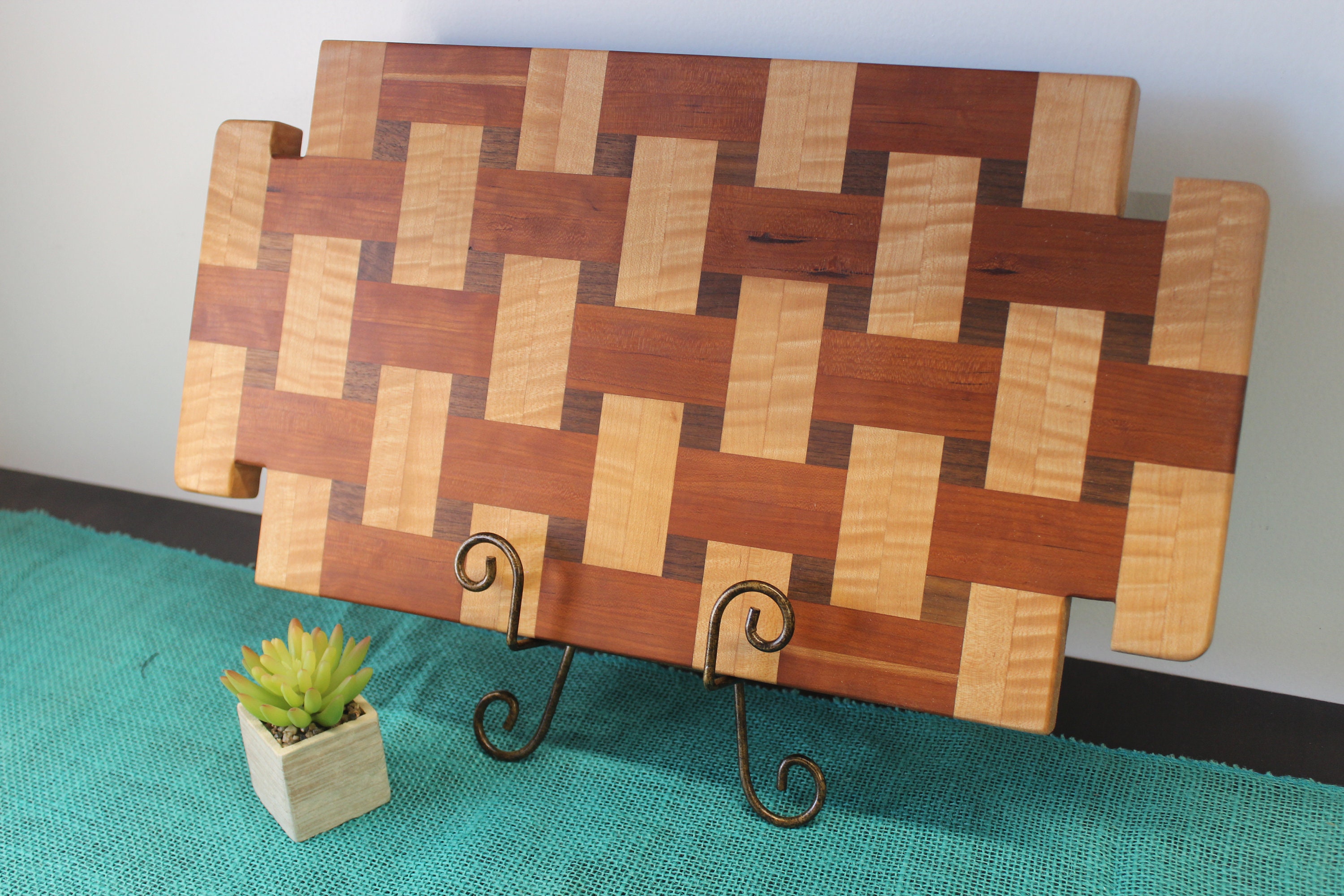 Cutting Board Basket Weave Pattern Charcuterie Board Etsy