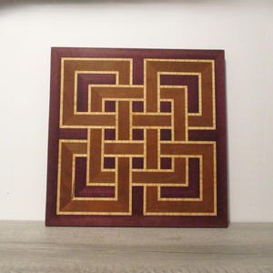 Celtic Knot Wooden Cutting Board – Intricate Edge Grain Design – Handmade from Cherry, Maple, Walnut – Unique Kitchen Decor- Handmade Gift