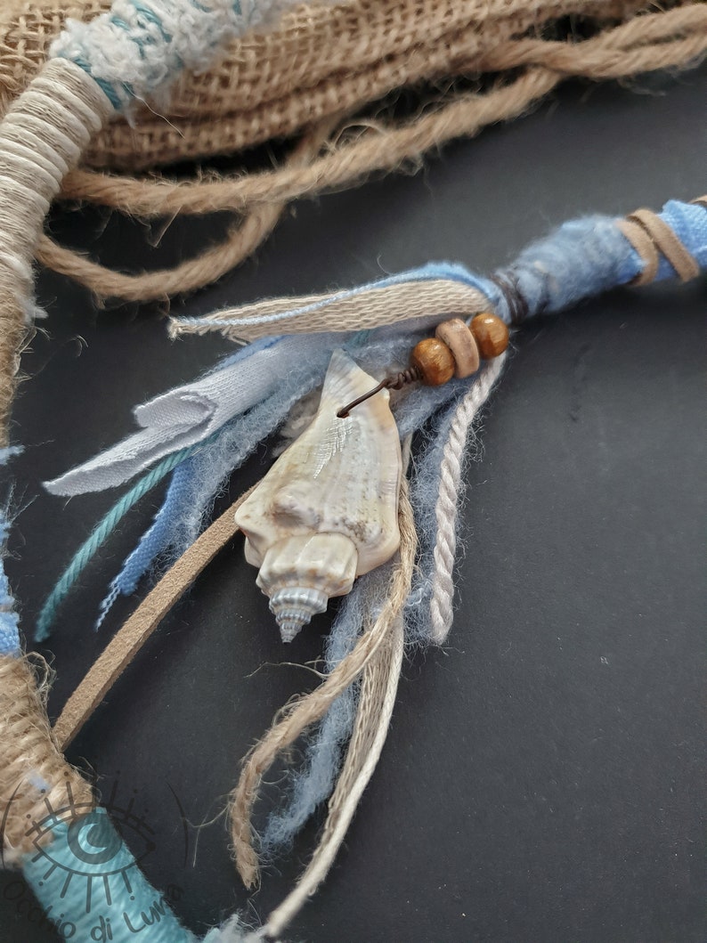 Hair wrap dreadwrap hair ornament Dreadwrap hair accessories festival hiding compartment boho shell leather gypsy hippie elf