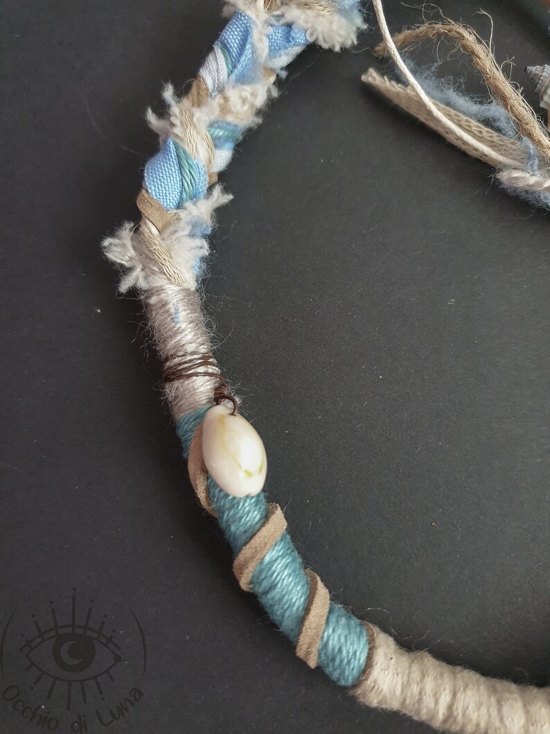 Hair wrap dreadwrap hair ornament Dreadwrap hair accessories festival hiding compartment boho shell leather gypsy hippie elf