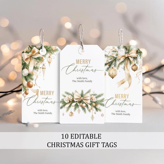 Lot De 12 étiquettes Cadeau De Noël Luxe - Craft 4 You - Neuf - Fournitures Emballage
