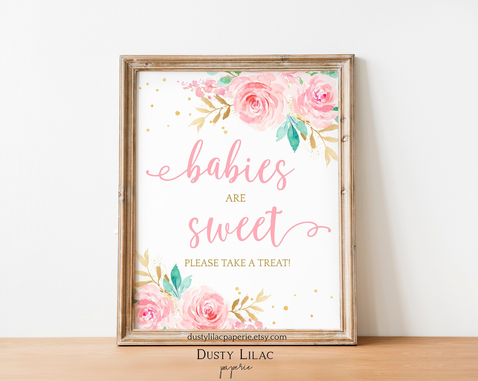 Printable Babies Are Sweet Please Take a Treat Sign Blush | Etsy