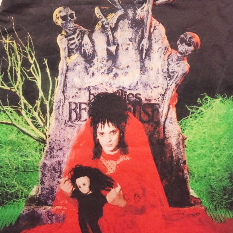 90s beetlejuice lydia dietz betelgeuse Tote Book Bag Market Purse Halloween scary creepy cute goth movie stripe camera strange unusual ghost