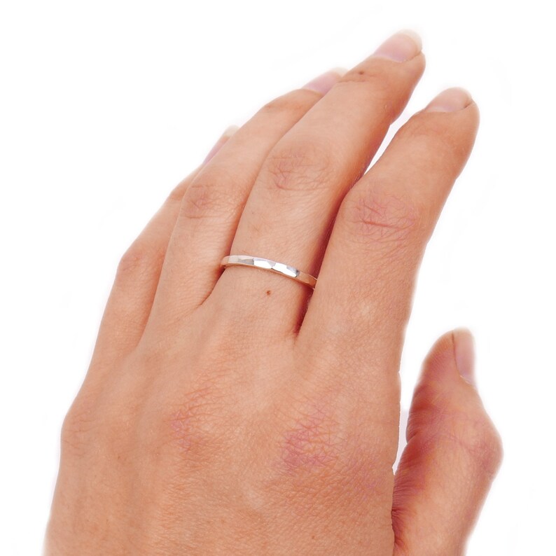 Hammered Sterling Silver Stack Rings