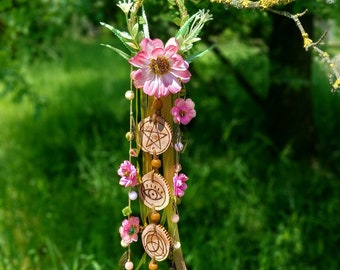 Witch Bells, Witchy Decor Woodburning for Home Door Protection, Witchy Gifts