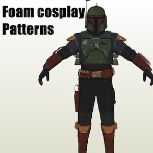 Boba Fett Cosplay Pepakura patterns foam template