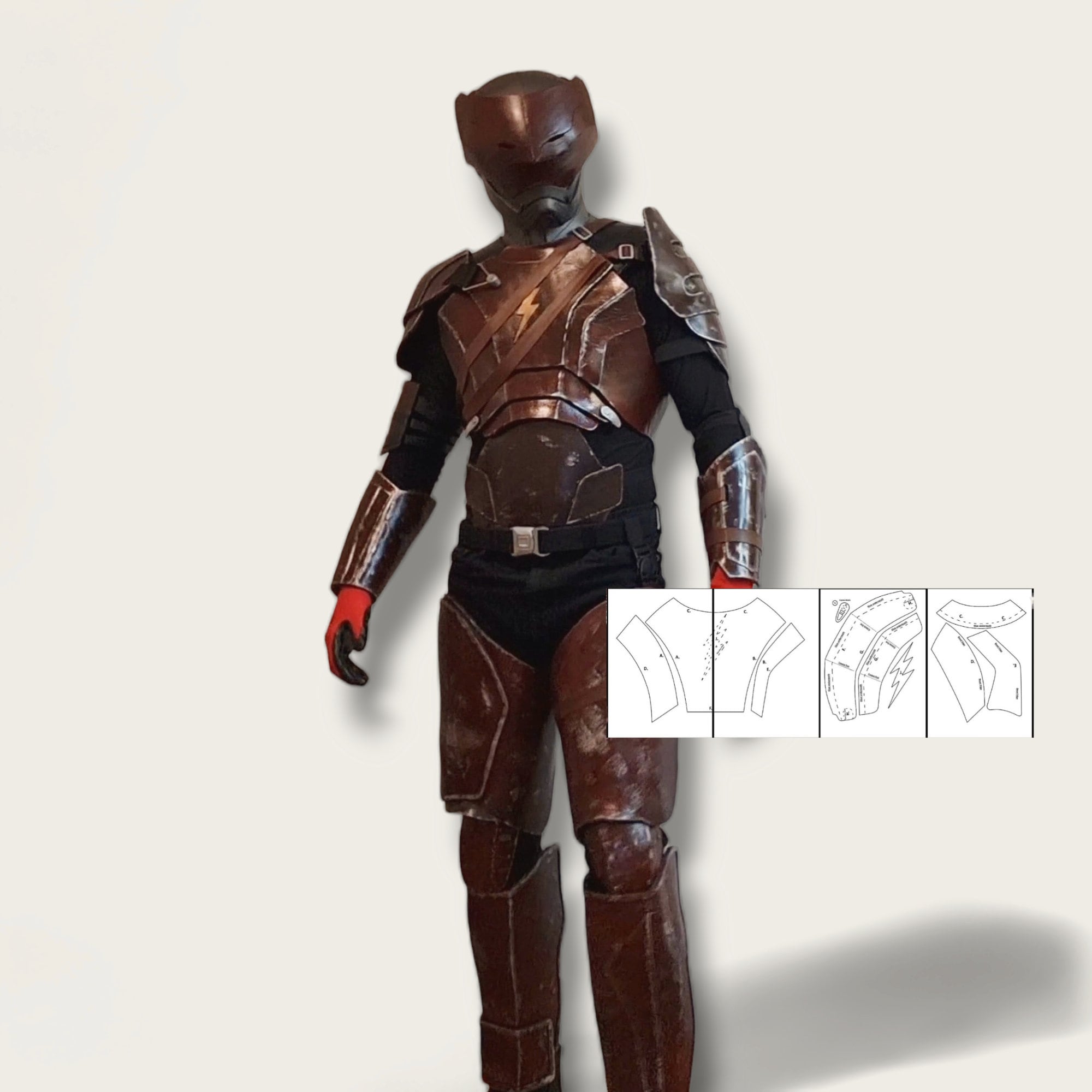 Knightmare Flash Figure Knightmare Flashpoint Speedster Pattern Foam Templates DIY - Etsy