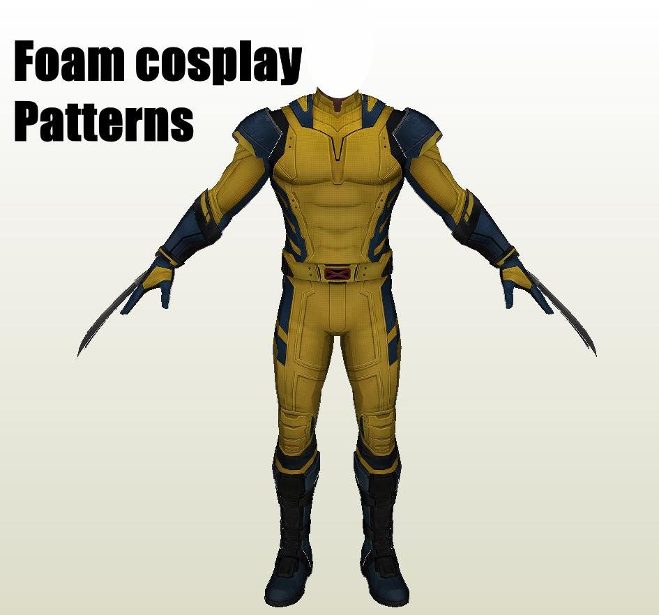 W0LVERINE Logan Cosplay Pepakura Foam Template pattern