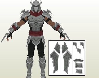 TMNT Shreddėr cosplay pepakura templates patterns