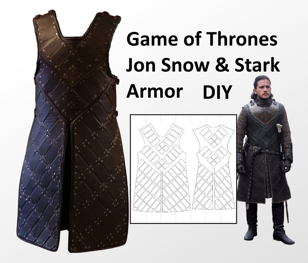 Game of Thrones Jon Snow Stark Armor Pattern Templates DIY Leather LARP ...