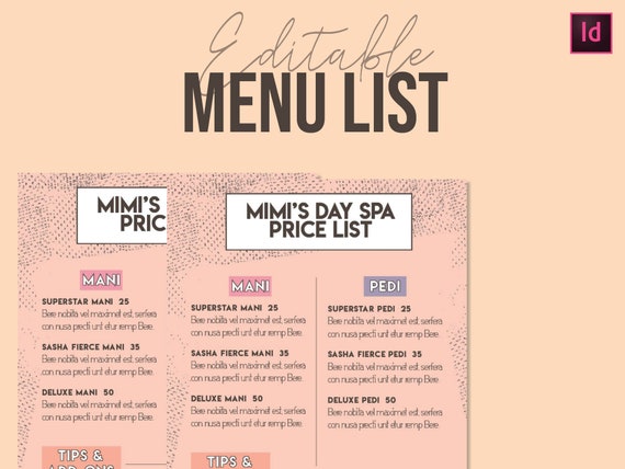 039 Quotation Templates Quote Blank Salon Price List