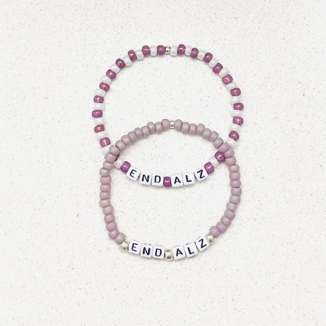 Little Words Project Keep Going Breast Cancer Beaded Bracelet