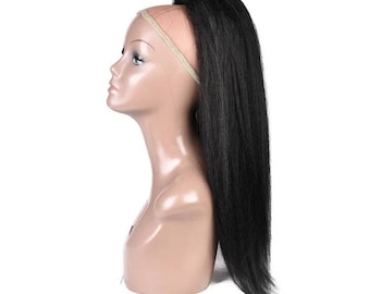 Kinky straight Drawstring ponytail human hair extension, hair piece