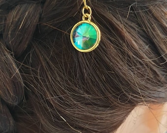 Beautiful and Elegant Hair bead, hair decoration made with 12mm swarowski crystal bead