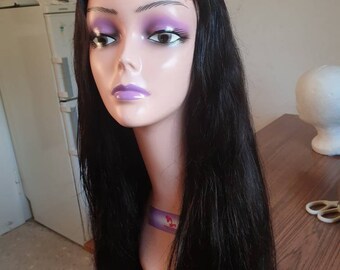 Custom made 100% Brazilian human hair wig with 4x4 lace closure