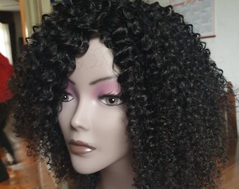 Kinky curly Brazilian human hair wig