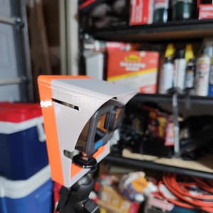 Another shot of the standard sized shade - this one customized in gray with an orange stripe.